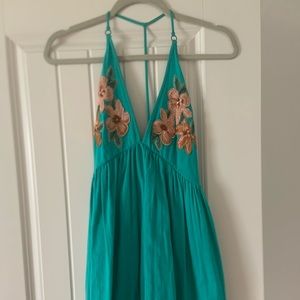 Free People green floral dress